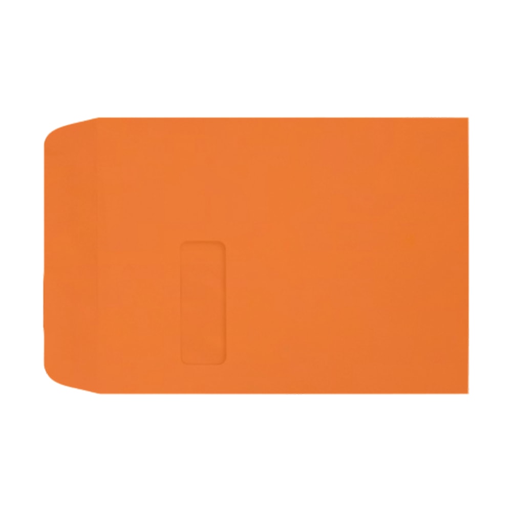 LUX #9 1/2 Open-End Window Envelopes, Top Left Window, Self-Adhesive, Mandarin, Pack Of 1, 000 MPN:LUX-1590-11-1M