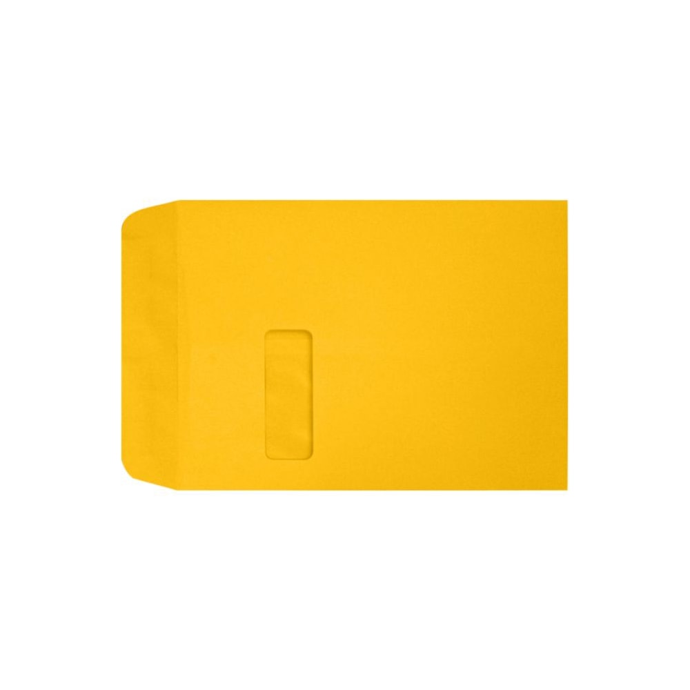 LUX #9 1/2 Open-End Window Envelopes, Top Left Window, Self-Adhesive, Sunflower, Pack Of 1, 000 MPN:LUX-1590-12-1M