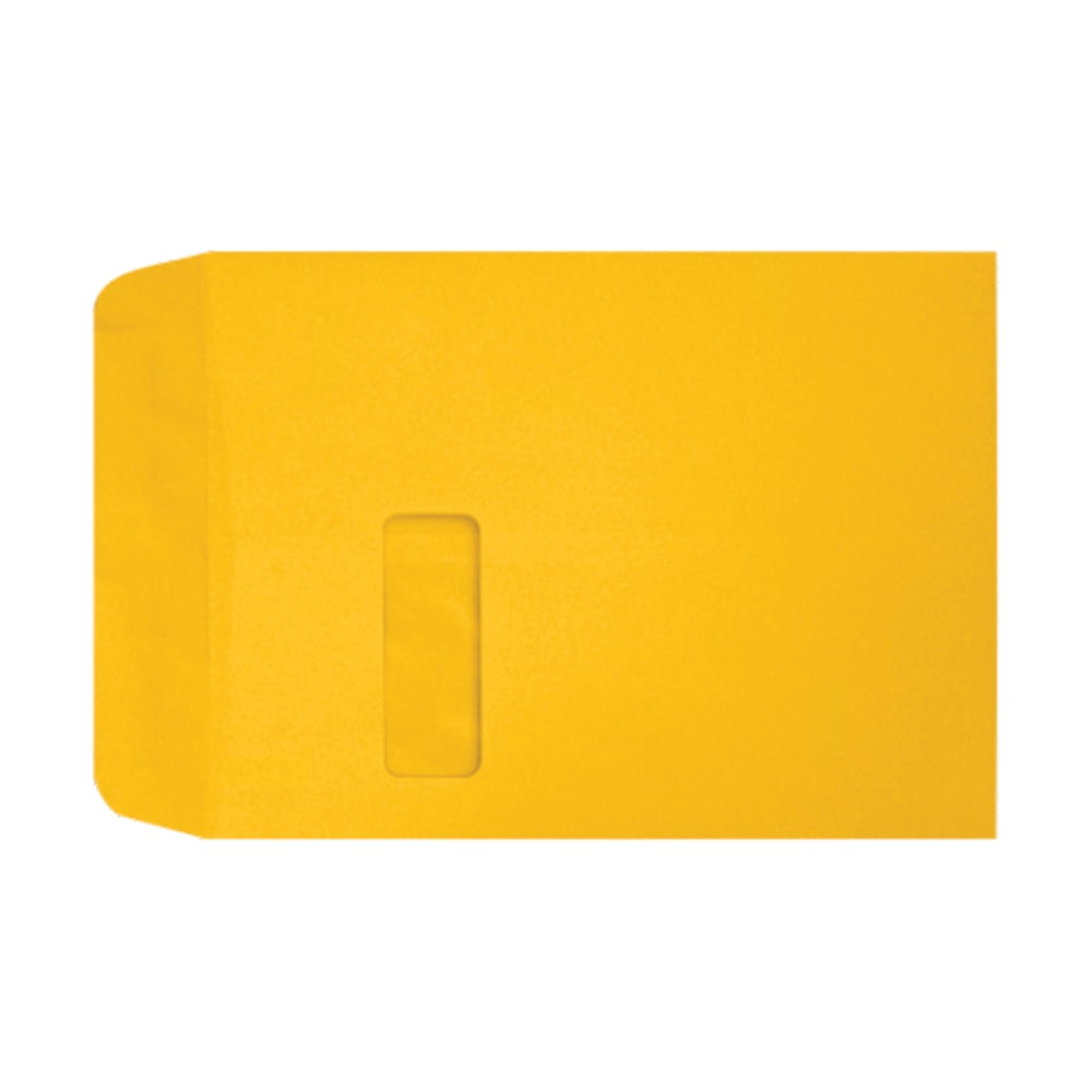 LUX #9 1/2 Open-End Window Envelopes, Top Left Window, Self-Adhesive, Sunflower, Pack Of 250 MPN:LUX-1590-12-250