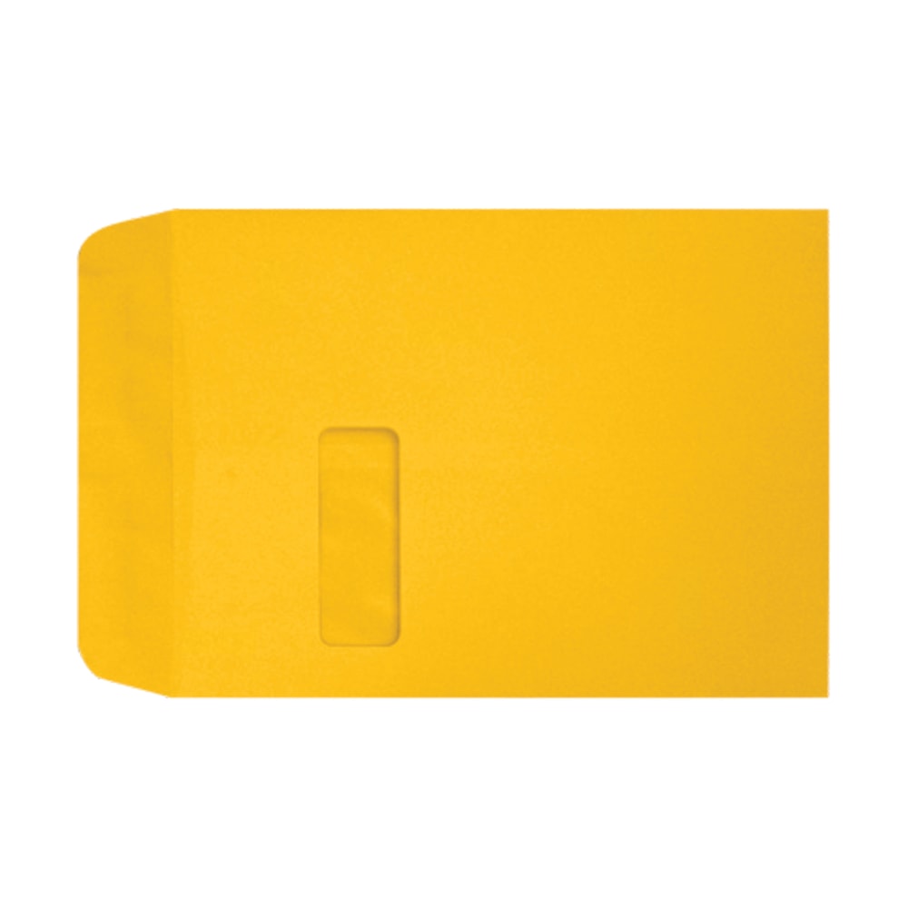LUX #9 1/2 Open-End Window Envelopes, Top Left Window, Self-Adhesive, Sunflower, Pack Of 50 MPN:LUX-1590-12-50