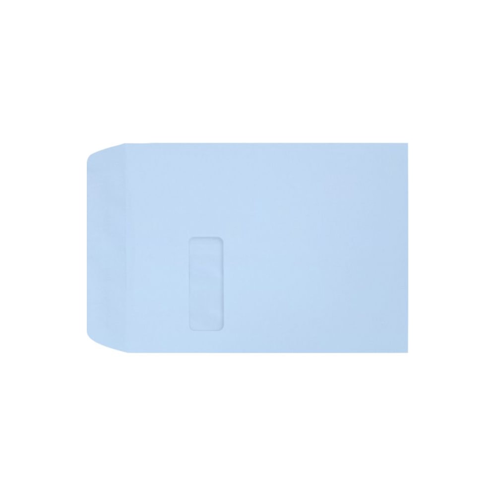 LUX #9 1/2 Open-End Window Envelopes, Top Left Window, Gummed Seal, Baby Blue, Pack Of 50 MPN:LUX-1590-13-50