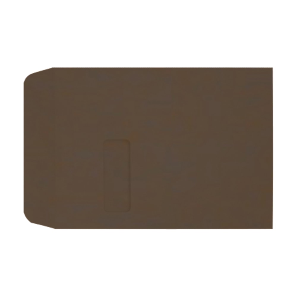 LUX #9 1/2 Open-End Window Envelopes, Top Left Window, Gummed Seal, Chocolate, Pack Of 1, 000 MPN:LUX-1590-17-1M