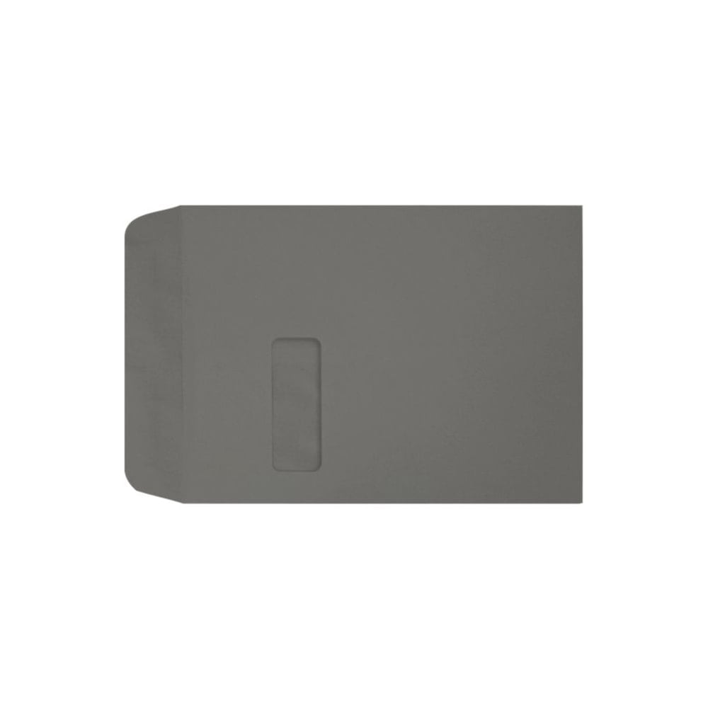 LUX #9 1/2 Open-End Window Envelopes, Top Left Window, Self-Adhesive, Smoke, Pack Of 250 MPN:LUX-1590-22-250