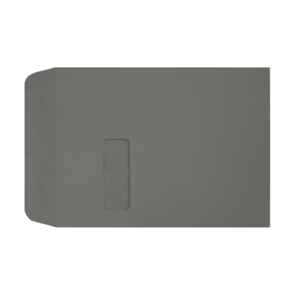 LUX #9 1/2 Open-End Window Envelopes, Top Left Window, Gummed Seal, Smoke, Pack Of 500 MPN:LUX-1590-22-500