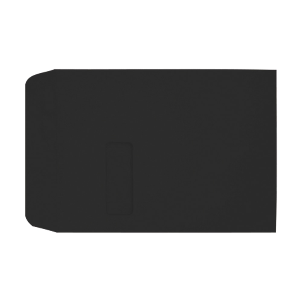 LUX #9 1/2 Open-End Window Envelopes, Top Left Window, Gummed Seal, Midnight Black, Pack Of 50 MPN:LUX-1590-B-50