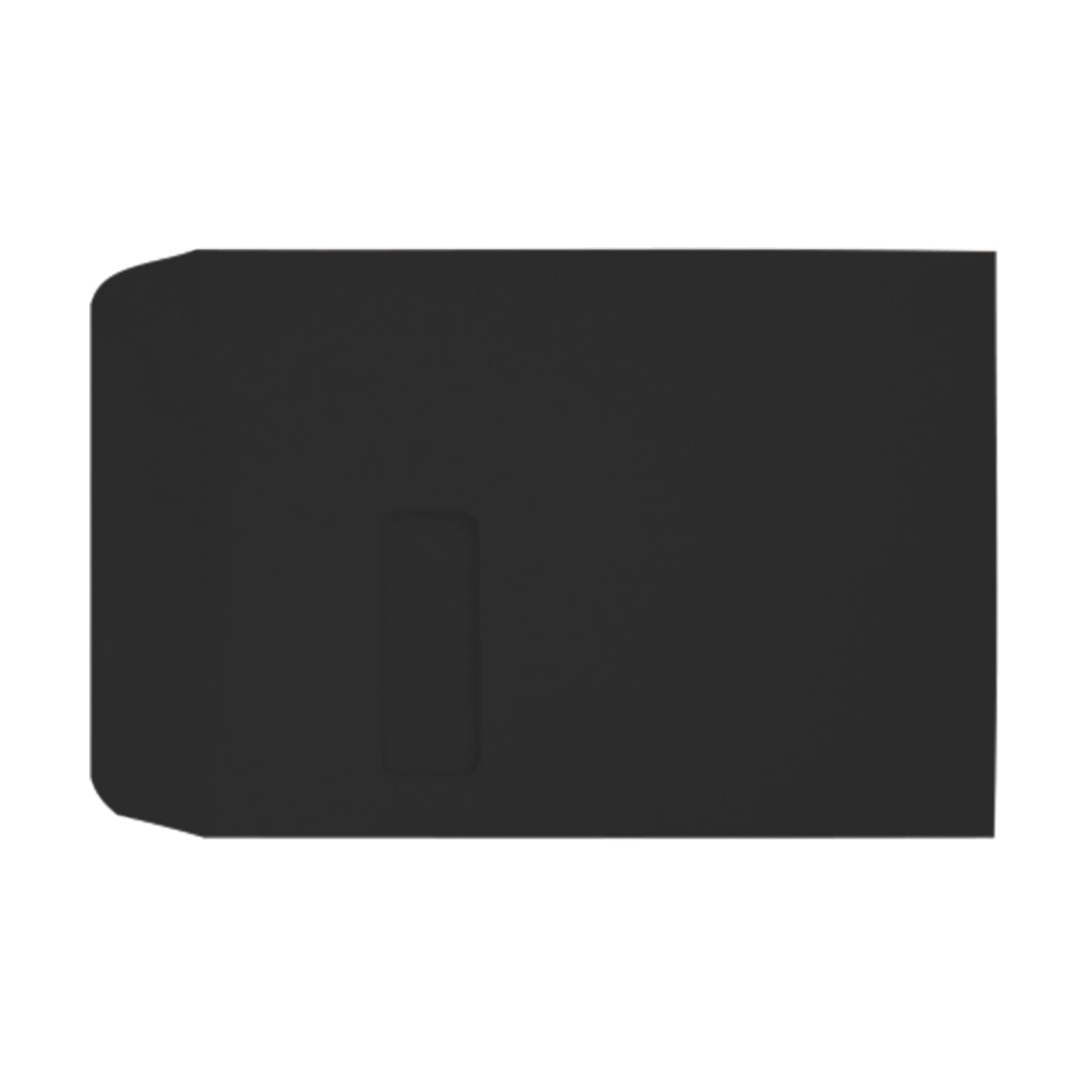LUX #9 1/2 Open-End Window Envelopes, Top Left Window, Self-Adhesive, Midnight Black, Pack Of 500 MPN:LUX-1590-B-500