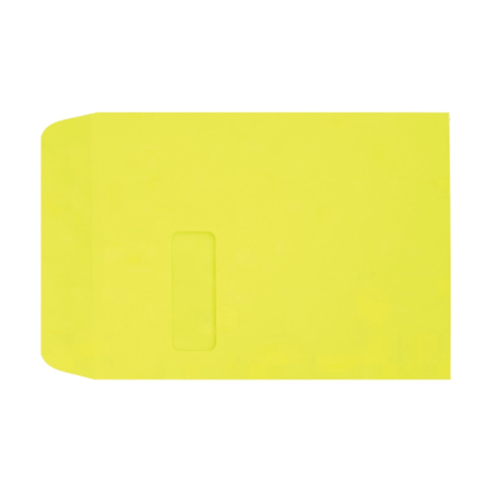 LUX #9 1/2 Open-End Window Envelopes, Top Left Window, Self-Adhesive, Citrus, Pack Of 500 MPN:LUX-1590-L20-500