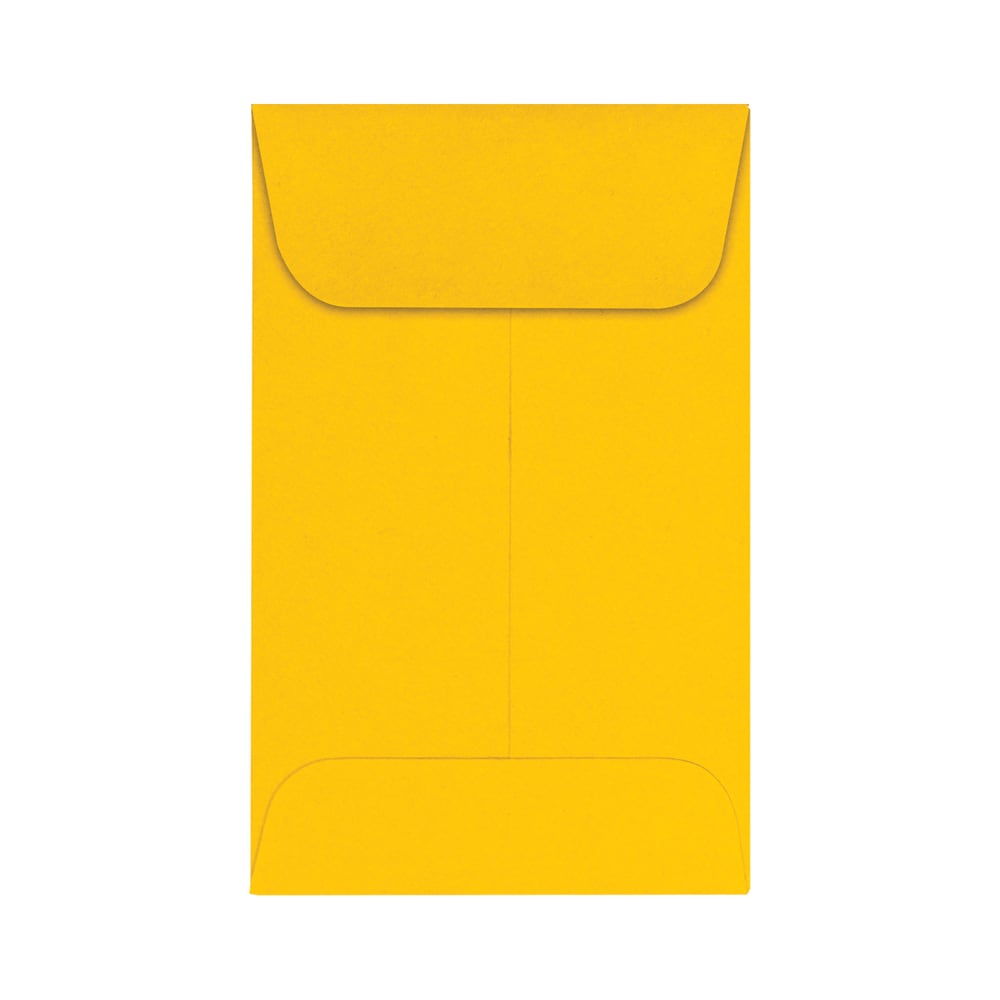 LUX Coin Envelopes, #1, Gummed Seal, Sunflower, Pack Of 500 MPN:LUX-1CO-12-500