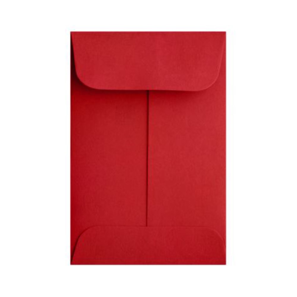 LUX Coin Envelopes, #1, Gummed Seal, Ruby Red, Pack Of 250 MPN:LUX-1CO-18-250