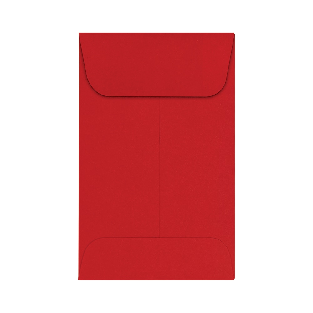LUX Coin Envelopes, #1, Gummed Seal, Ruby Red, Pack Of 50 MPN:LUX-1CO-18-50