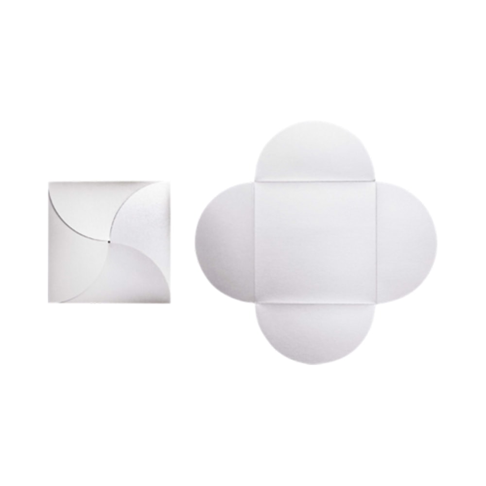 LUX Petal Invitations, 6 1/4in x 6 1/4in, Silver Metallic, Pack Of 160 MPN:EX10-LEBASMPC-160