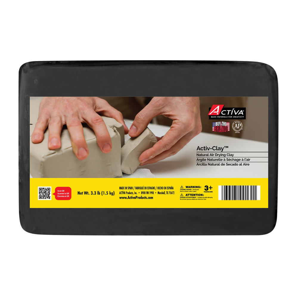 ACTIVA Activ-Clay Air Dry Clay, 3.3 lb., Black MPN:API184