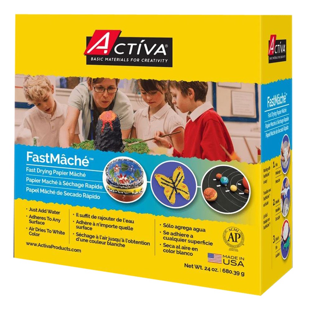 Activa Products FastMache Fast Drying Papier Mache Modeling Compound, 24 Oz, White MPN:API600