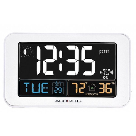 Intelli-Time Alarm Clock, w/Indoor Temp MPN:13040CA