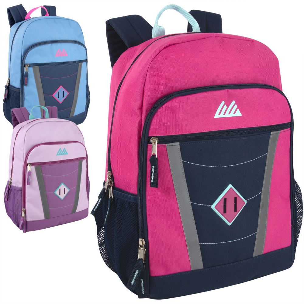 Trailmaker Reflective Backpacks, Assorted Colors, Set of 24 Backpacks, 2715Q24 MPN:2715Q24