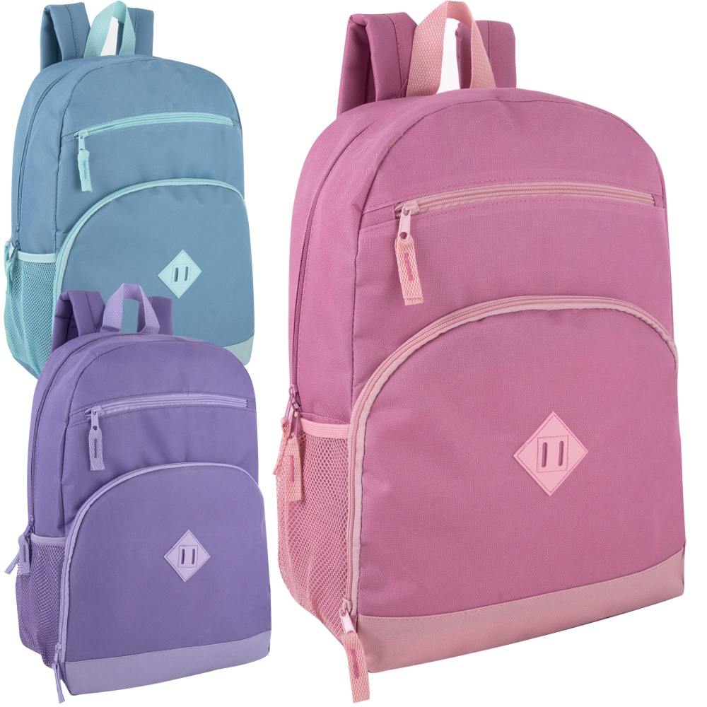 Trailmaker 2-Tone Backpacks, Assorted Colors, Girl, Case Of 24 Backpacks MPN:2892Q24