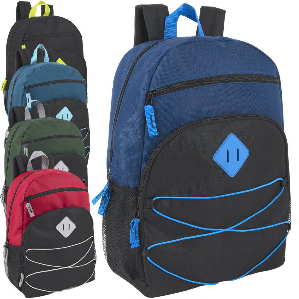 Trailmaker Bungee Backpacks, Assorted Colors, Boy, Case Of 24 Backpacks MPN:2893Q24