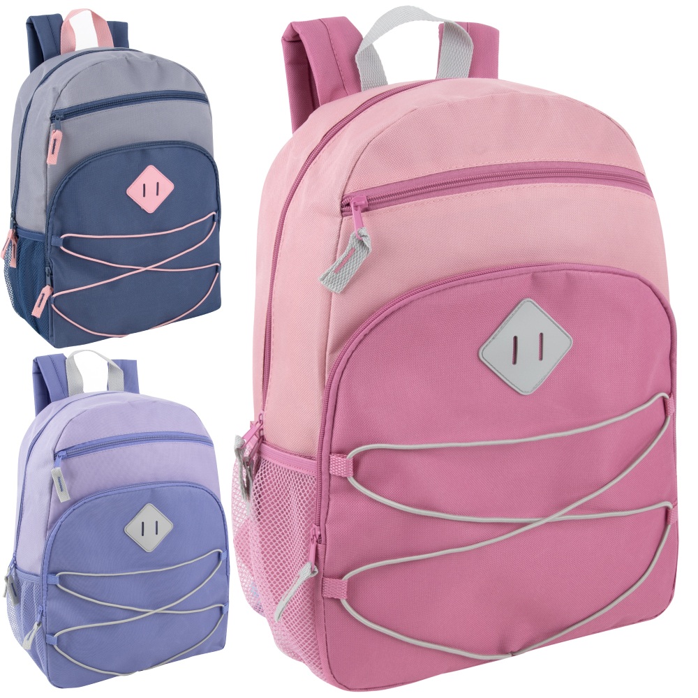 Trailmaker Bungee Backpacks, Assorted Colors, Girl, Case Of 24 Backpacks MPN:2894Q24