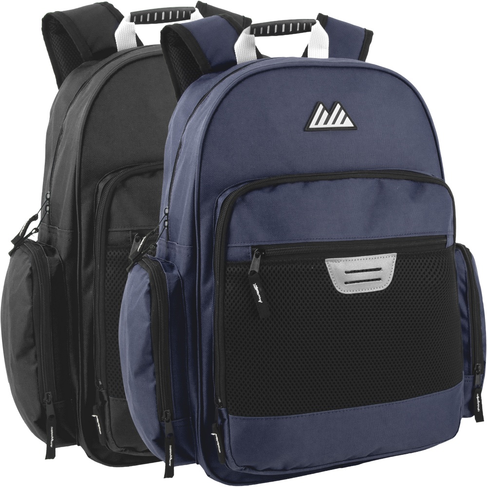 Summit Ridge Multi-Pocket Backpacks With 17in Laptop Pockets, Black/Navy, Total Qty 24 MPN:4267Q24