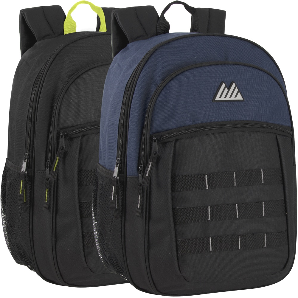 Summit Ridge Daisy Chain Backpacks, Black/Navy, Total Qty 24 MPN:4279Q24
