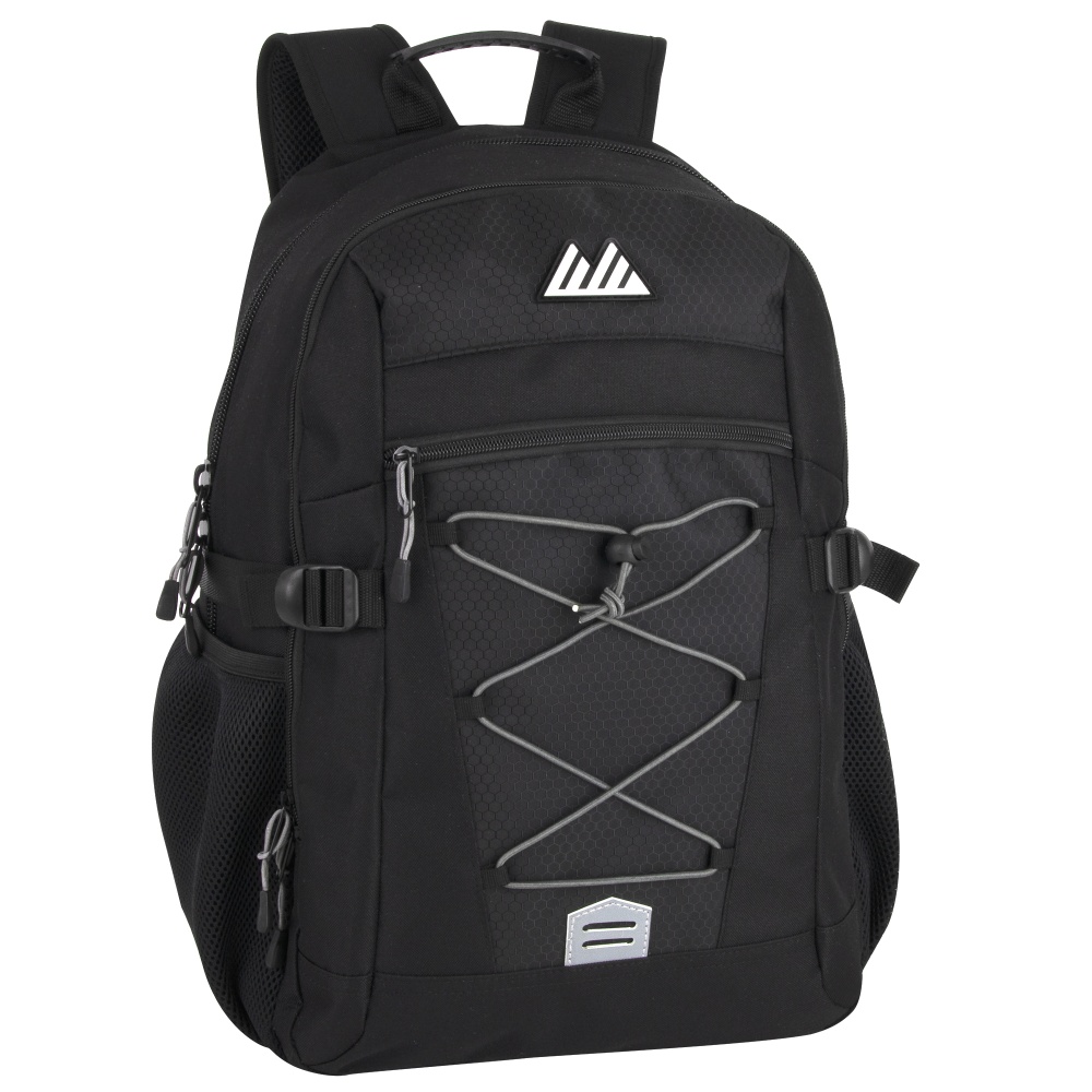 Trailmaker Bungee Backpack With 17in Laptop Sleeve, Black MPN:7064