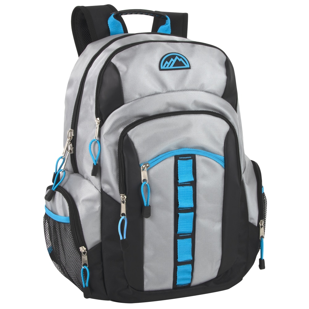 Mountain Edge Multi-Pocket Daisy Chain Backpack With 17in Laptop Sleeve, Gray MPN:7265GRY