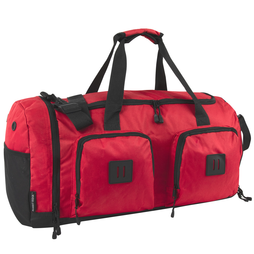 Summit Ridge Polyester Duffel, 12inH x 22inW x 9inD, Red MPN:7972RED
