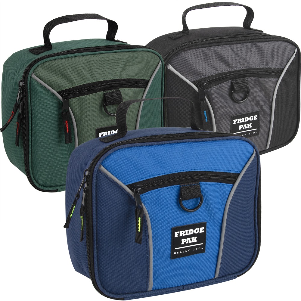 Fridge Pak Lunch Boxes With Clips, 7-1/4inH x 9inW x 4inD, Assorted Colors, Pack Of 24 Lunch Boxes MPN:2540Q24