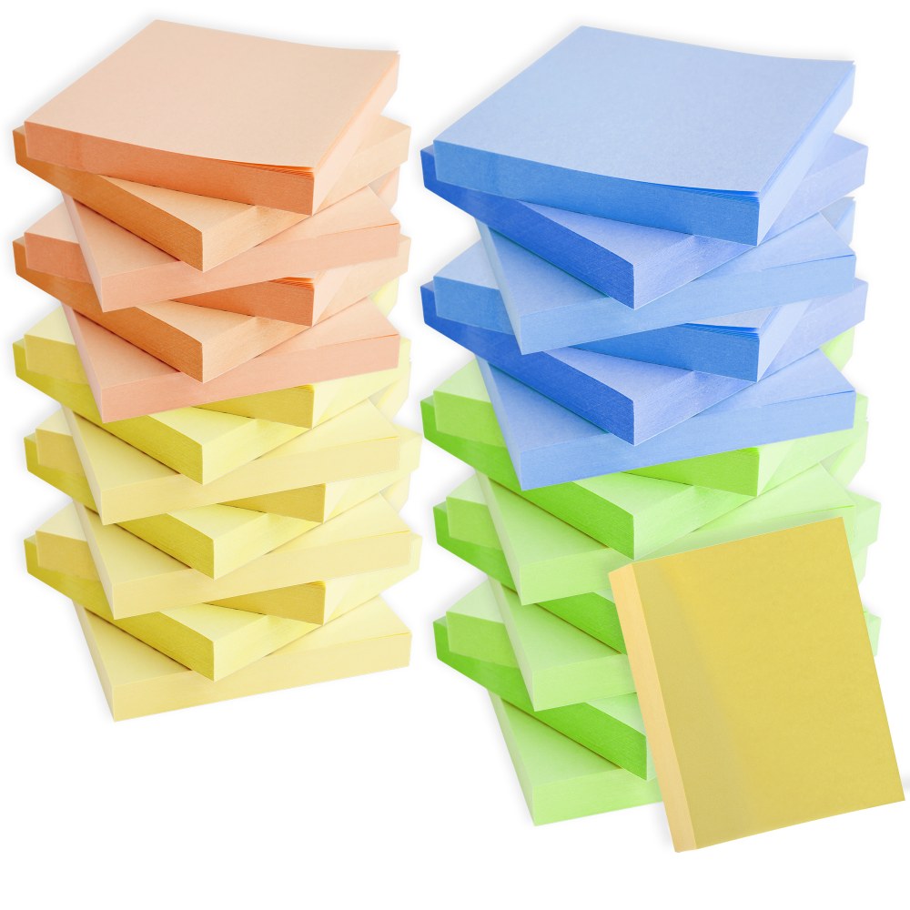 Trailmaker Sticky Notes, 10, 000 Total Notes, Case Of 100 Pads, 2-15/16in x 2-13/16in, Assorted Colors, 100 Sheets Per Pad MPN:SS7330Q100