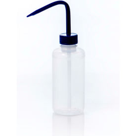Bel-Art Narrow-Mouth 250ml (8oz) Polyethylene Wash Bottles Blue Polypropylene Cap 28mm Closure 6Pk 116150250