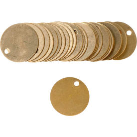 Brady® 23210 Blank Valve Tag 25/Pkg Brass 1-1/2