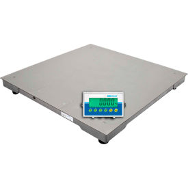 Adam Equipment PT Series Stainless Steel Platform Scale With LCD Indicator 5'x5' 10000 lb x 2 lb PT 315-10S + AE403
