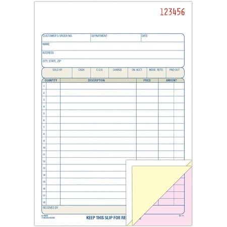 Sales Order Books, 3Pt, 5-9/16