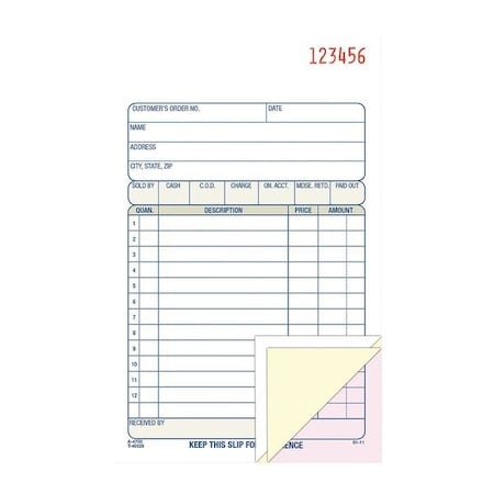 Book, Carbonless, Sales Form MPN:TC4705