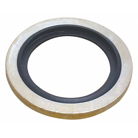 Sealing Washer, Fits Bolt Size 3/8 in Steel/Buna-N, Cadmium-Plated Finish MPN:9500-06