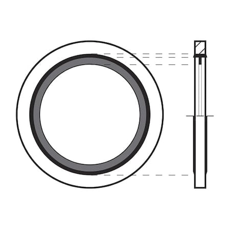 Sealing Washer, Fits Bolt Size M12 Steel/Buna-N, Cadmium-Plated Finish MPN:9500-12MM