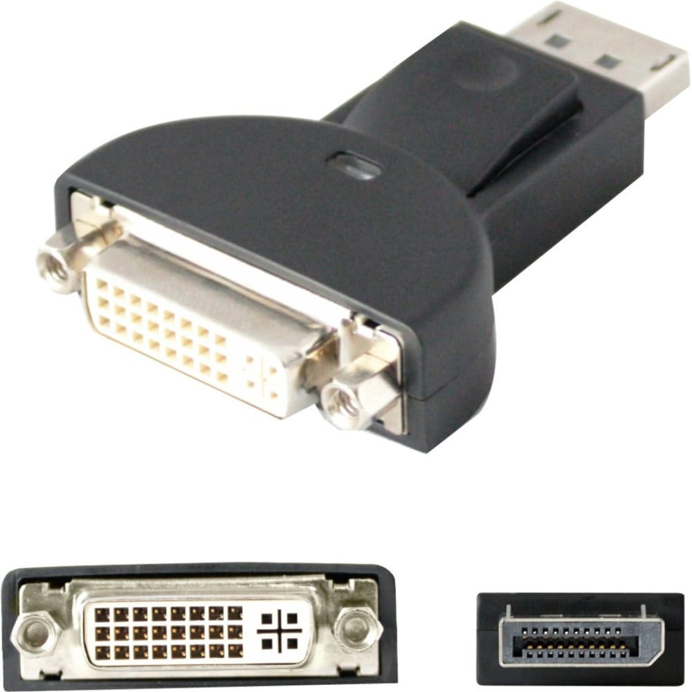 AddOn DisplayPort 1.2 Male to DVI-I (29 pin) Female Black Adapter Which Requires DP++ For Resolution Up to 2560x1600 (WQXGA), DISPLAYPORT2DVIADPT MPN:DISPLAYPORT2DVIADPT