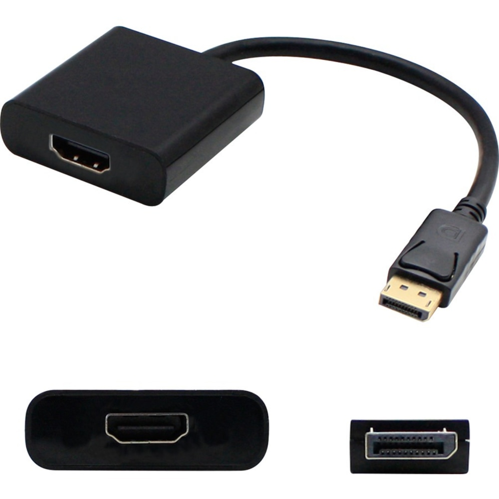 AddOn 5 Pack 8in DisplayPort to HDMI Adapter Cable - Adapter - DisplayPort male to HDMI female - 20 cm - black (pack of 5) MPN:DISPLAYPORT2HDMI-5PK