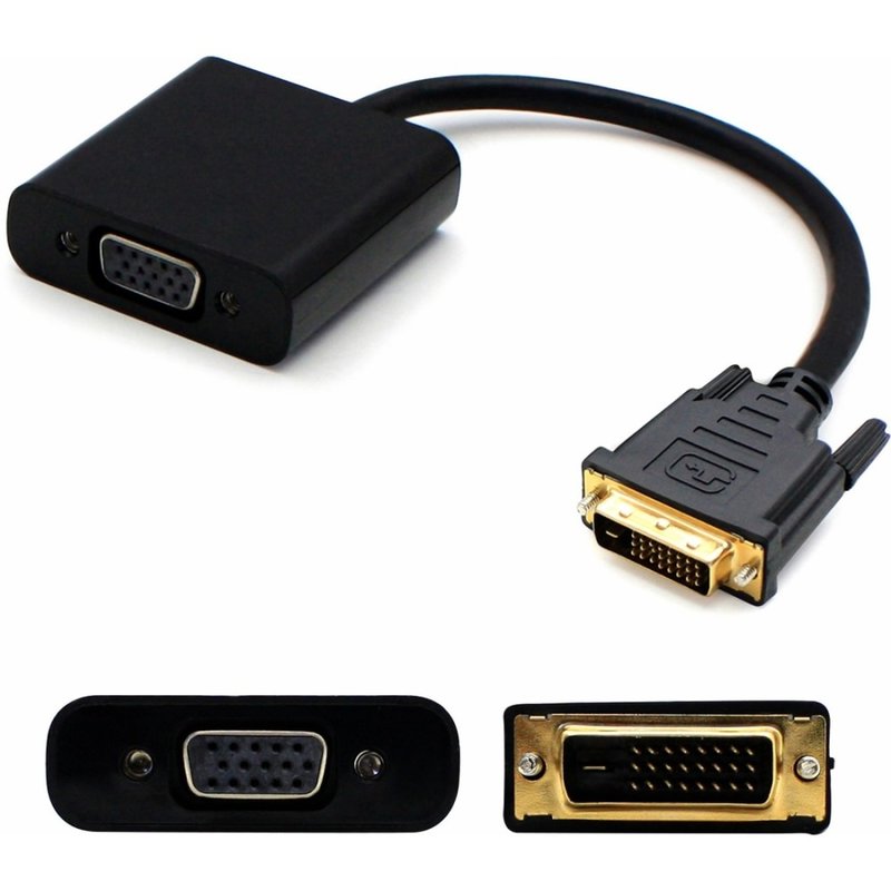 AddOn DVI-D Single Link (18+1 pin) Male to VGA Female Black Active Adapter For Resolution Up to 1920x1200 (WUXGA), DVIDS2VGAA MPN:DVIDS2VGAA
