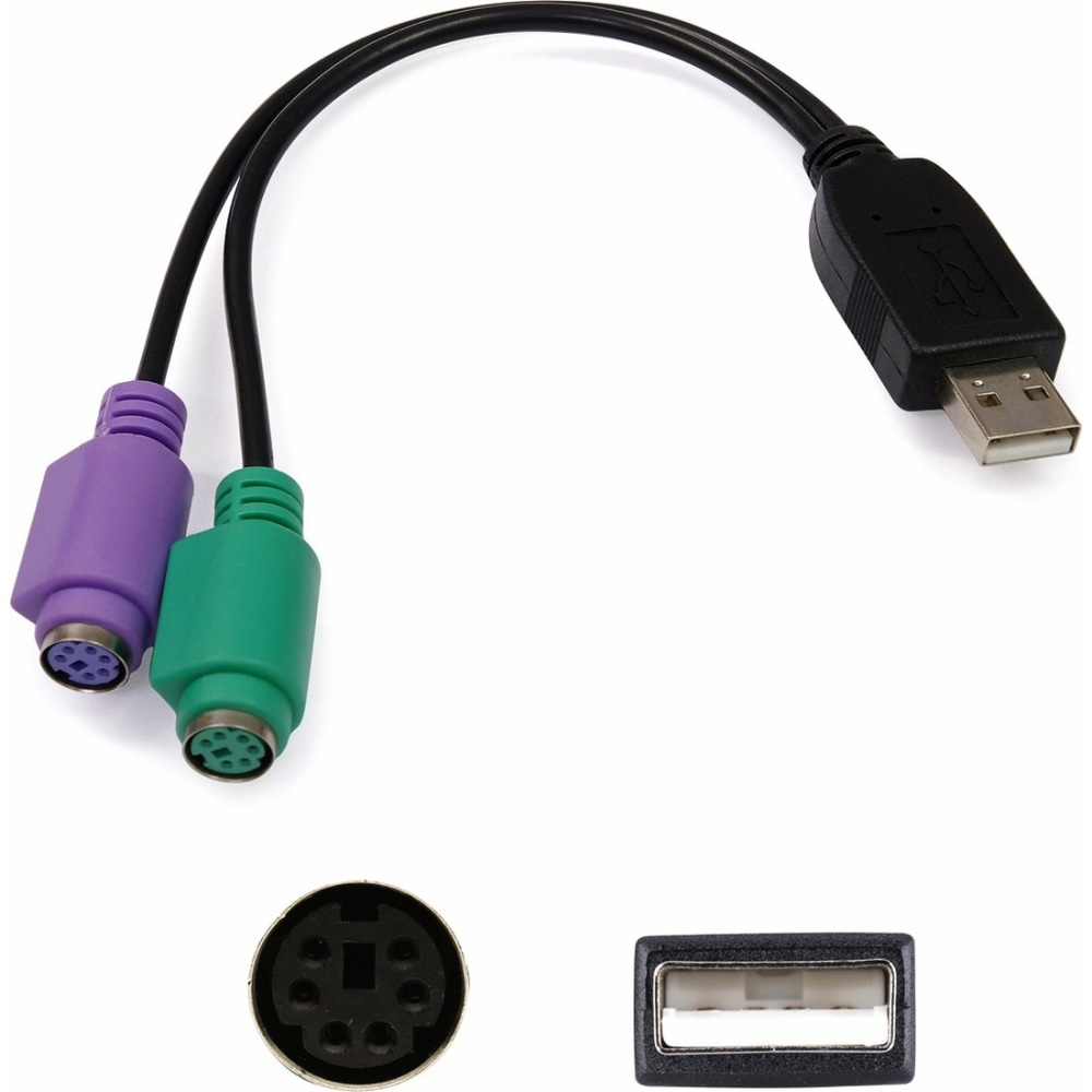 AddOn USB A 2.0 Male to PS/2 Female Gray Adapter, USB2PS2 MPN:USB2PS2