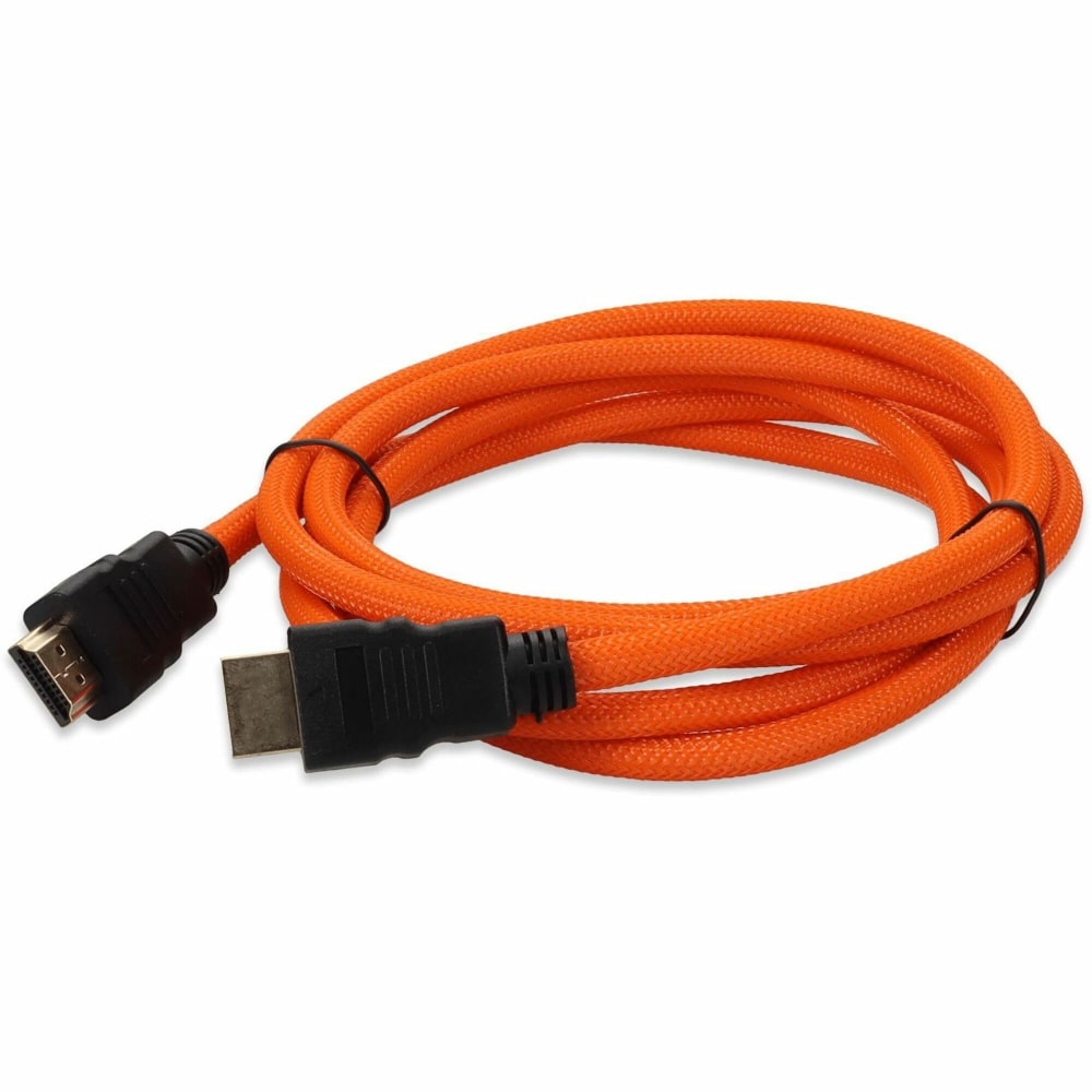 AddOn 6FT HDMI 1.4 BRAIDED ORANGE M / M HDMI TO HDMI 1.4 HIGH SPEED CABLE, HDMIHSMM6BRORG MPN:HDMIHSMM6BR-ORG