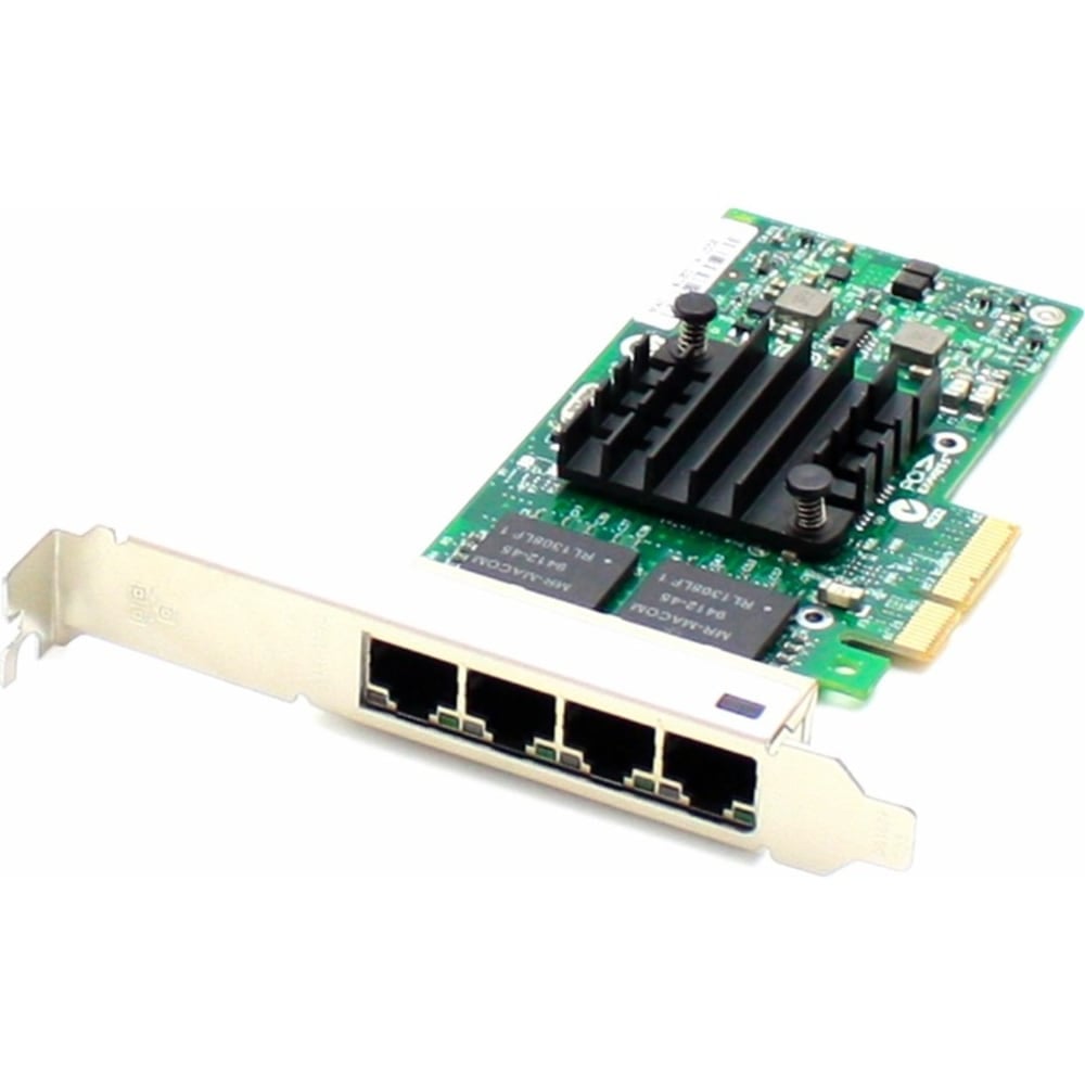 AddOn HP 647594-B21 Comparable 10/100/1000Mbs Quad Open RJ-45 Port 100m PCIe x4 Network Interface Card - 100% compatible and guaranteed to work MPN:647594-B21-AO