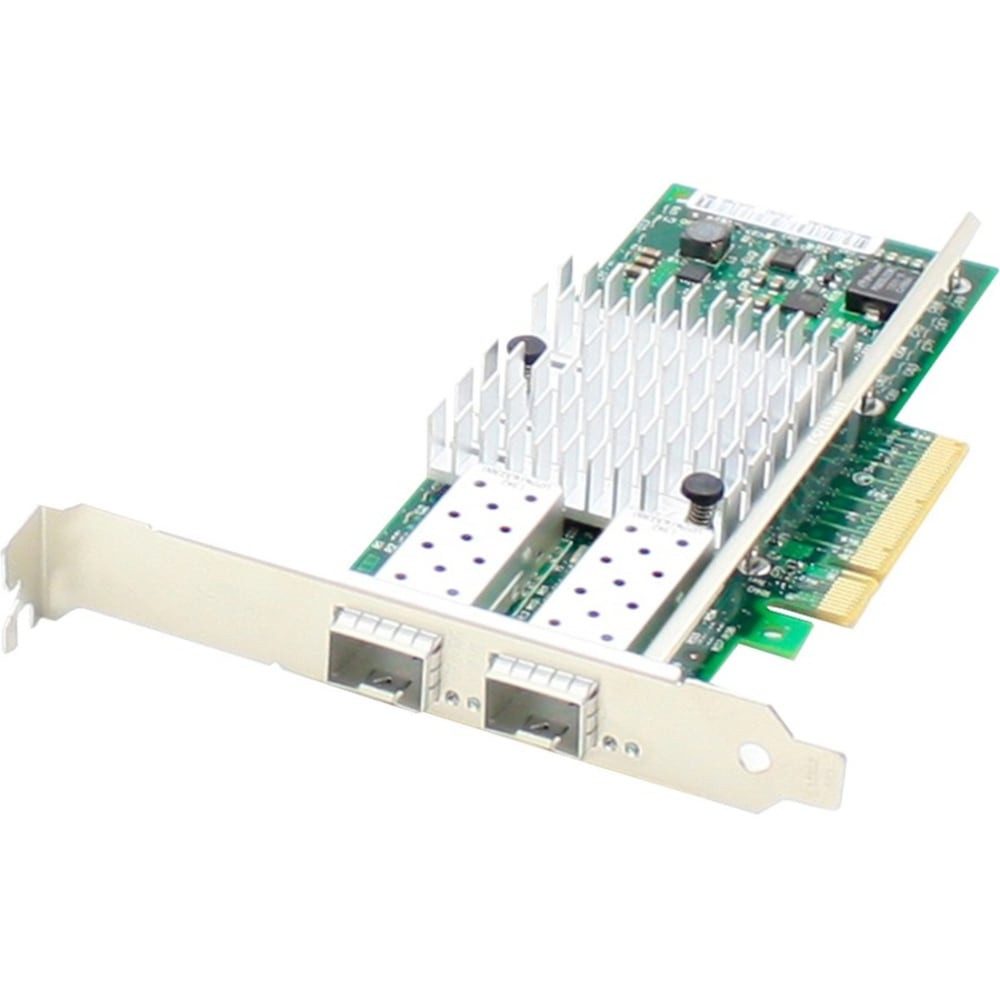 AddOn HP BK835A Comparable Dual SFP+ Port PCIe NIC - Network adapter - 10 Gigabit SFP+ x 2 - for HPE ProLiant DL160 Gen8, DL165 G7, DL360e Gen8, DL360p Gen8, DL380p Gen8, DL385p Gen8 MPN:BK835A-AO AddOn HP BK835A Comparable Dual SFP+ Port PCIe NIC - Network adapter - 10 Gigabit SFP+ x 2 - for HPE ProLiant DL160 Gen8, DL165 G7, DL360e Gen8, DL360p Gen8, DL380p Gen8, DL385p Gen8 MPN:BK835A-AO
