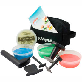 Puttycise® TheraPutty® Set 5 Tools 4 x 6 oz. Putties Medium (Yellow Red Green Blue) 10-2828