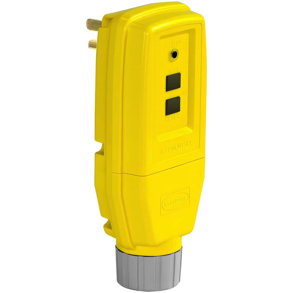 Electrical Outlet Adapters; Adapter Type: GFCI Plug; Amperage: 15A; Voltage: 125V; Adapter Color: Yellow; Overall Length: 4.95in; End Type: Plug MPN:GFPST5266CY