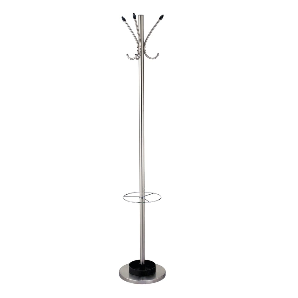 Adesso Umbrella Stand Coat Rack, 68inH x 13inW x 13inD, Brushed Steel MPN:WK2058-22