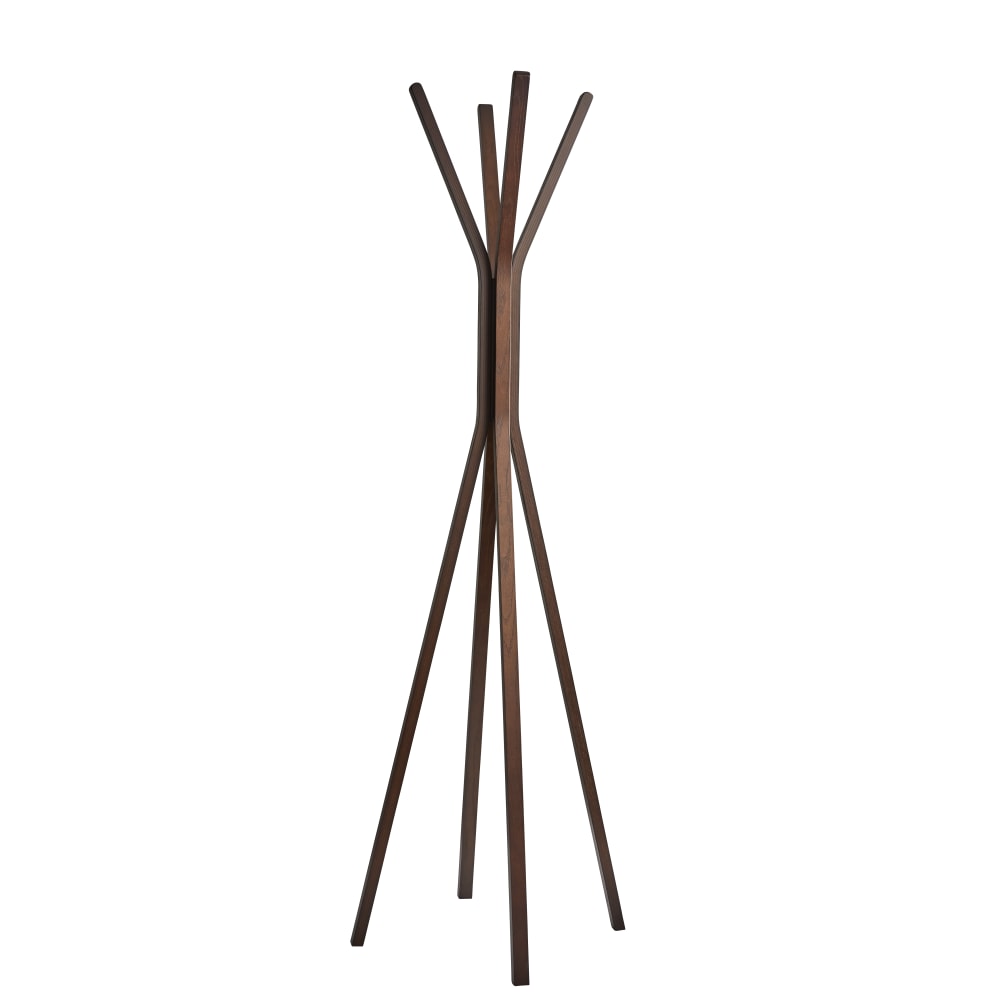 Adesso Toby Coat Rack, 68-1/2inH x 16-1/2inW x 16-1/2inD, Walnut Oak MPN:WK3809-15