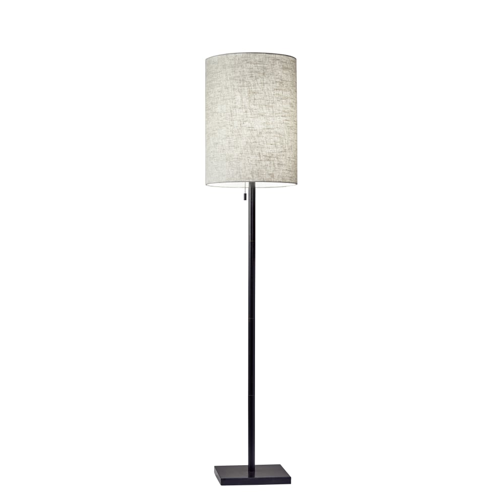 Adesso Liam Floor Lamp, 60-1/2inH, Natural Shade/Dark Bronze MPN:1547-26