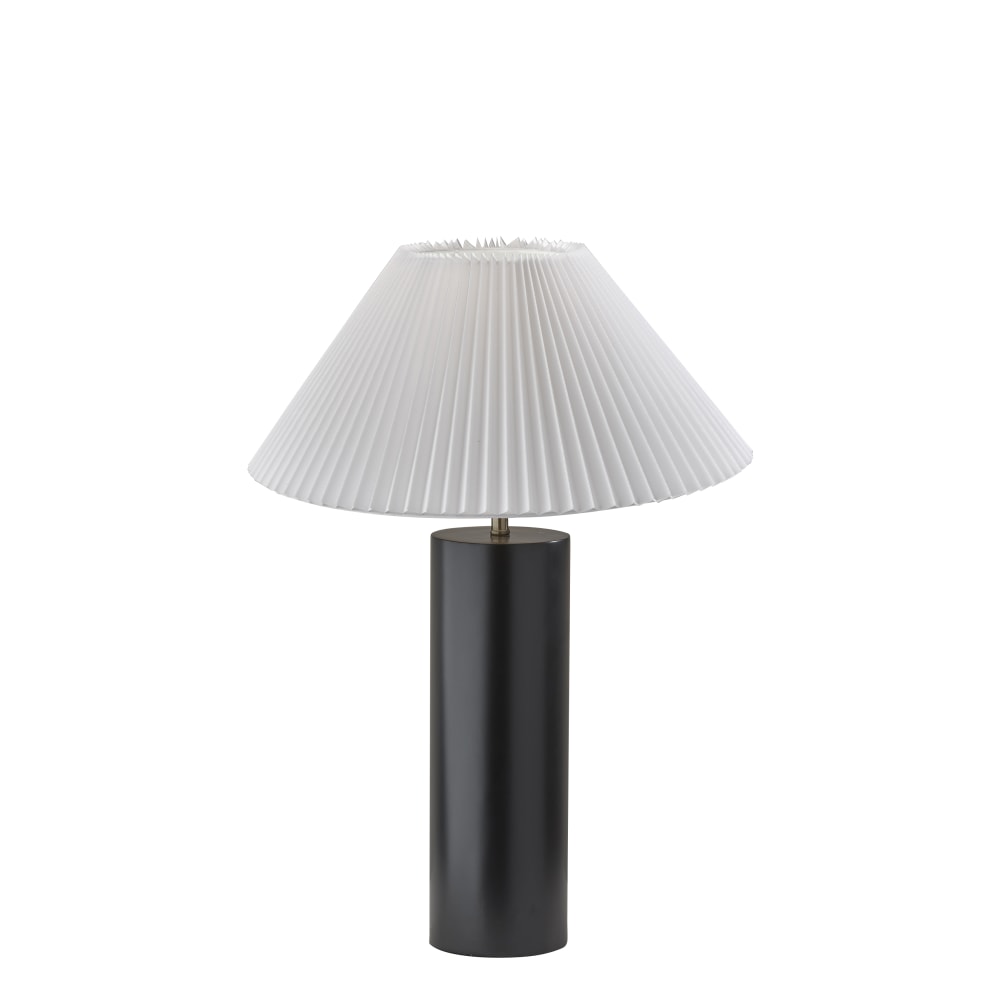 Adesso Marta Table Lamp, 25-1/2inH, White Shade/Black Base MPN:1641-01