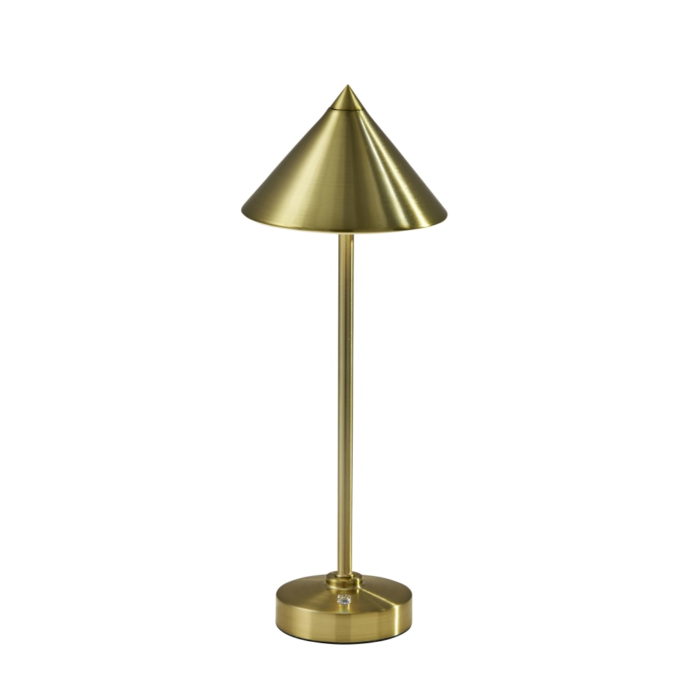 Adesso Ritchie LED Cordless Indoor/Outdoor Table Lamp, 16inH, Antique Brass MPN:2601-21